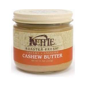 Kettle Creamy Cashew Butter, UNSALTED, 11.5 oz (Pack of 3)  