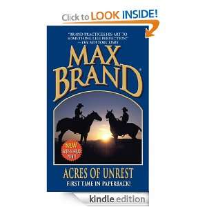 Acres of Unrest Max Brand  Kindle Store