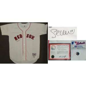  Shea Hillenbrand Signed Red Sox Russell White Jersey 