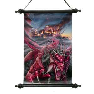  Dragon Night Scroll Tom Wood Collectible Wall Hanging 18 