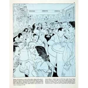  1952 Color Print Gogis Larue Al Hirschfeld Cartoonist 