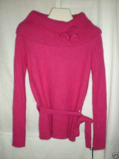 ALEXANDRA BARTLETT RICH RASPBERRY ANGORA SWEATER SIZE S  