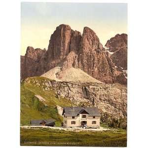  Grodnerjoch, hospice and Sella, Tyrol, Austro Hungary