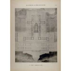   Architecture Floor Plan Hospice Alps   Original Print