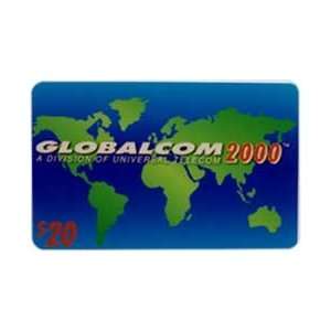 Collectible Phone Card $20. Green Earth Map Definitive Globalcom 2000 