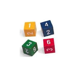  WOODEN COLOR NUMBER CUBES Toys & Games