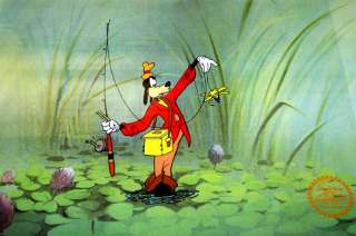Disney Mickey Mouse Animation Sericel GOOFY FISHING  