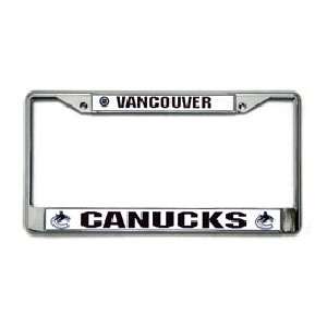  Vancouver Canucks Chrome License Plate Frame Sports 