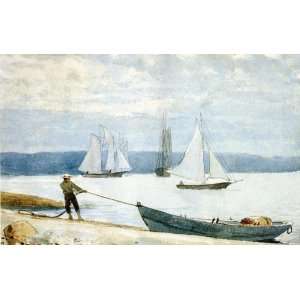    Pulling the Dory Winslow Homer Hand Painted Art