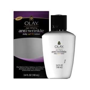  Olay Anti Wrinkle UV Daily Lotion, SPF 15   3.4 oz Beauty