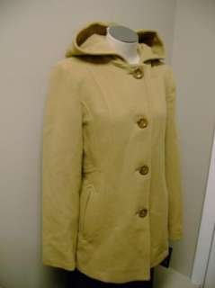 Anne Klein Hooded Single Breasted WoolBlend Coat S NWT  