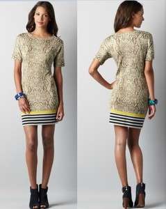 Ann Taylor Loft Snake Print Colorblock Sweater Dress Size XS,S,M 