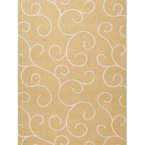  Schumacher Sch 5003541 Adhafera Scroll   Straw Wallpaper 