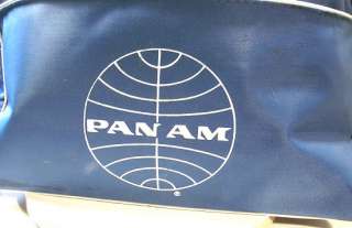 VINTAGE NATCO 60S PAN AM AIRLINE CARRY ON CANVAS TRAVEL BAG W 