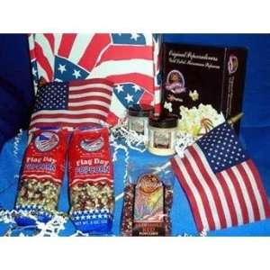 Stars and Stripes Popcorn Gift Box Grocery & Gourmet Food