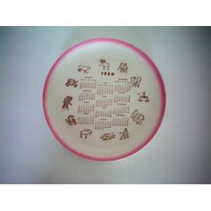  HTF    1960 Zodiac Calendar Plate    Great Birthday Gift 