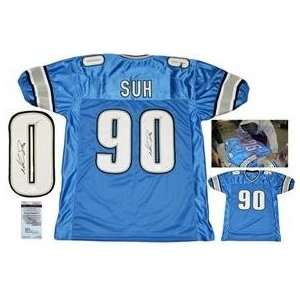  Autographed Ndamukong Suh Uniform   Blue   Autographed NFL 