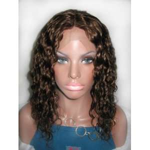  100% Indian Remy Human Hair 14 Curly Wave #1b Full Lace 