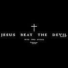 Jesus beat the devil with two sticks Christian t shirt music Drum 