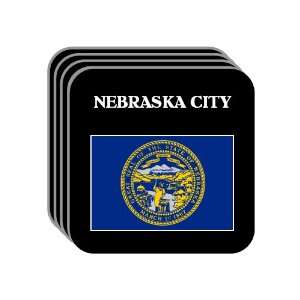  US State Flag   NEBRASKA CITY, Nebraska (NE) Set of 4 Mini 