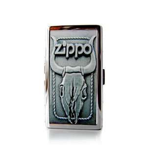  Zippo Bull Head Cigarette Case Stainless Steel Holder 