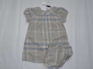 NWT Burberry Girls Gorgeous Delany Mineral Blue Bloomers Dress 18 