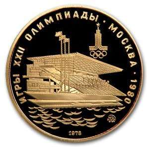   1978 Olympic 100 Rouble Gold Proof/Unc Waterside Stand Toys & Games