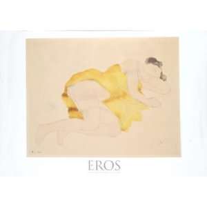 Psyche Offset Lithograph by Auguste Rodin. size 39.5 inches width by 