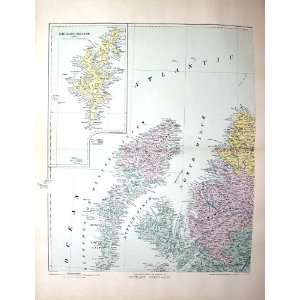   Map Scotland Shetland Minch Isle Skye Harris Uist