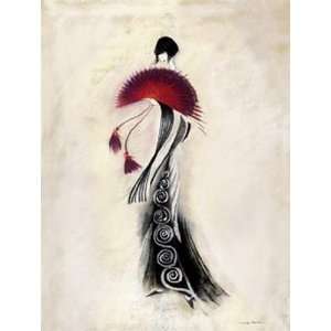  Lady with Red Fan I by Marilyn Robertson 8x10 Kitchen 