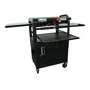  Buhl Audio Visual Cabinet Cart With Two Pull Out Side 