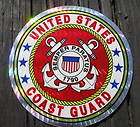 Bumper Sticker 3X4 USA United States COAST GUARD round reflective foil