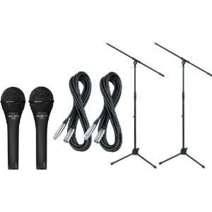  Audix OM 2 Mic with Cable and Stand 2 Pack Musical 