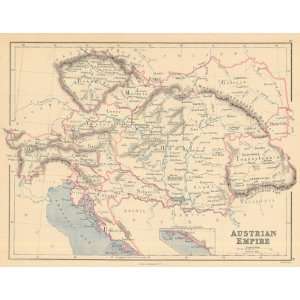  Appleton 1874 Antique Map of the Austrian Empire