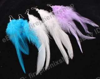 wholesale lot 12 feather earrings costume jewelry E23  