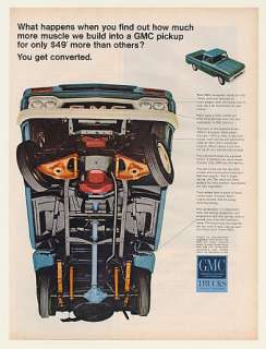 1966 GMC I 6 Pickup Truck More Muscle Underside View Ad  