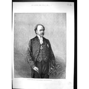  1883 Portrait General Sir Knollys Gentleman Usher Black 