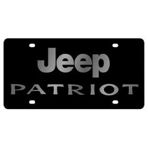  Jeep Patriot License Plate on Black Steel Automotive