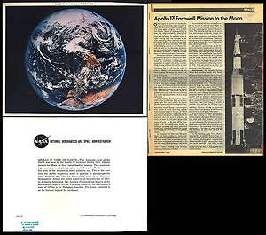 1972 USA Apollo 17 Space Photo News Report B76  