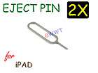 2x Micro Sim Card Tray Holder Eject Pin for Apple iPAD 1st / 2nd Gen 1 