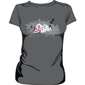 HMK T Shirts Womens Snow Bird Tee Gray Small   HM2SSTSNOWGPS