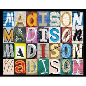  Madison Personalized Name Poster Using Sign Letters 