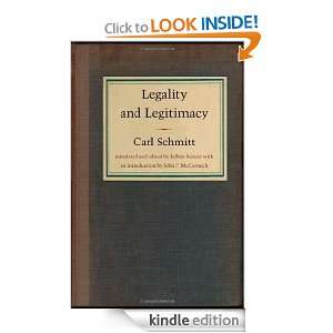   Legitimacy Carl Schmitt, Jeffrey Seitzer  Kindle Store