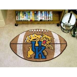  Kentucky UK Wildcats Logo Football Shaped Area Rug Welcome 