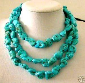 Beautiful Blue Turquoise Beads Necklace 50  