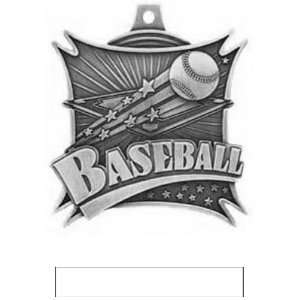 Hasty Awards Xtreme Custom Baseball Medals M 701 SILVER MEDAL/WHITE 