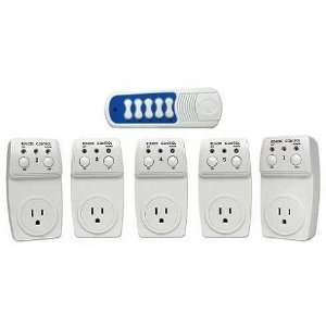  5 Wireless Controlled Electrical Switch Socket Outlets 