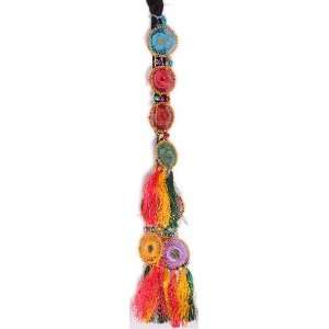 Multi color Chakra Hair braid Ornament (Choti)   Paranda with Mirrors 