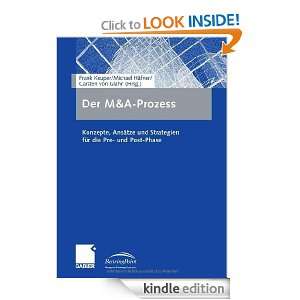 Der M&A Prozess Konzepte, Ansätze und Strategien für die Pre  und 