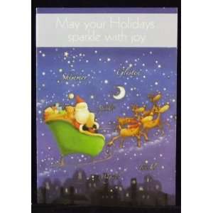 Holiday Sparkle Holiday Christmas Cards, 18 Cards with Coordinating 